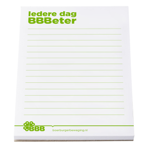 BBBnotitieblok A6 formaat, per 10 stuks